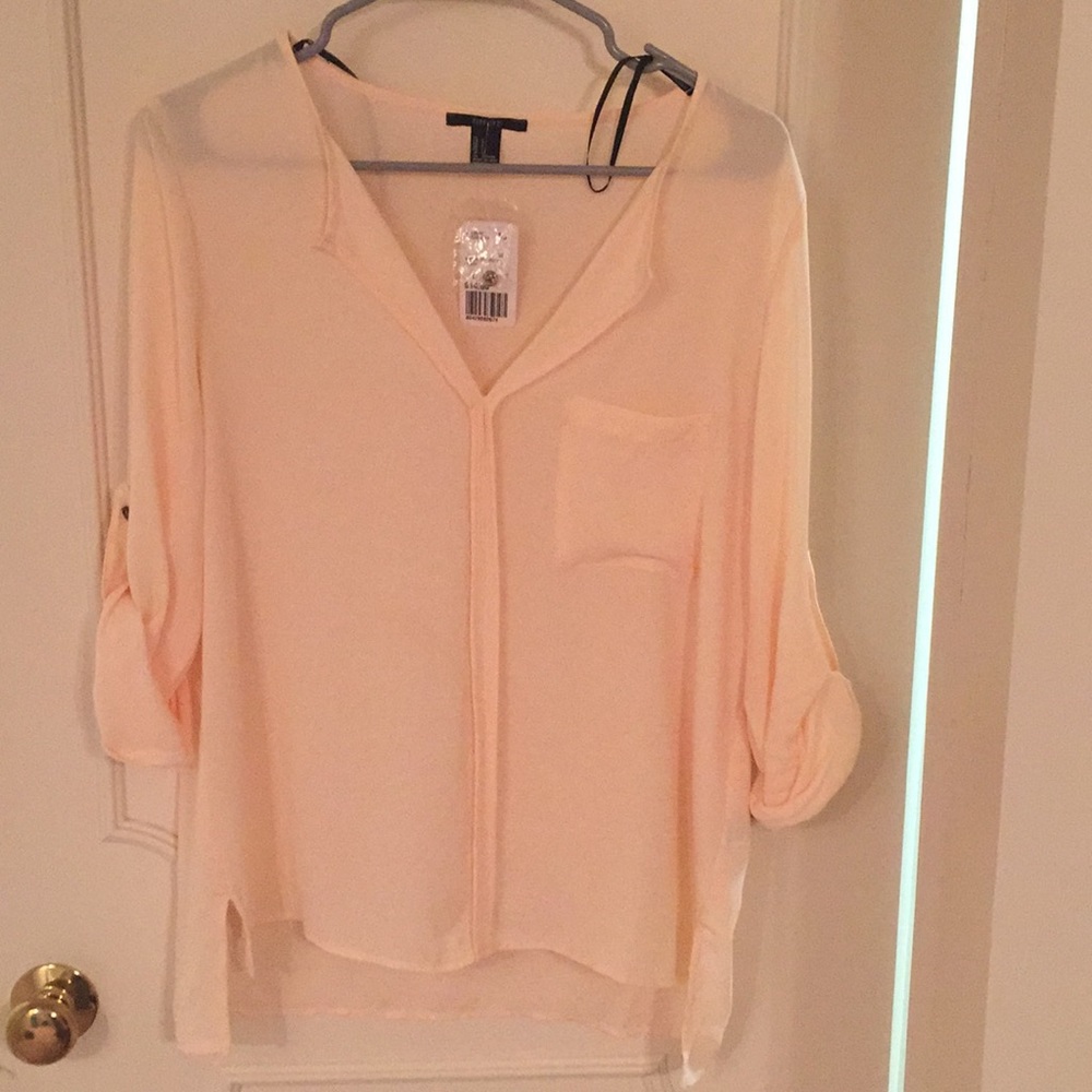 NWT Forever 21 Light Peach Blouse